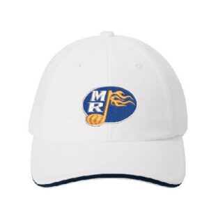 White and Navy Sandwich Bill Cap