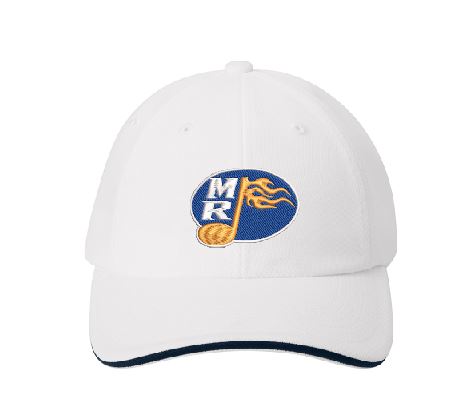 White and Navy Sandwich Bill Cap